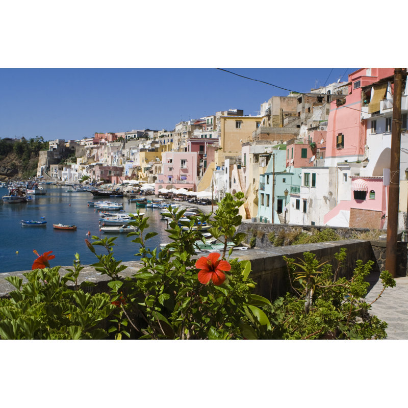 Procida, Fishermans Village in Bay of Naples, Italy, 30cm H x 46cm W