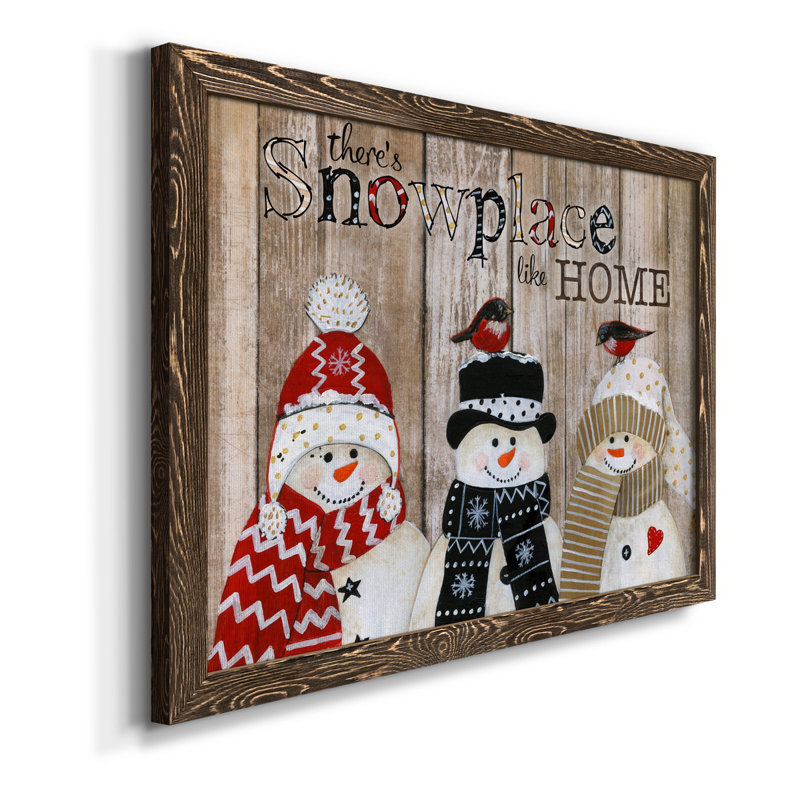 «Snowplace Like Home», reproduction d'impression sur toile, H 20 po x l 17 po x P 1,5 po, Noyer