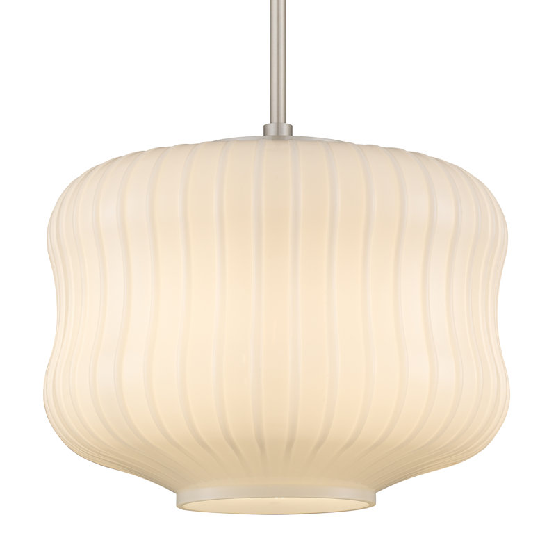 Cara 1-Light Brushed Nickel Pendant Light, Brushed Nickel