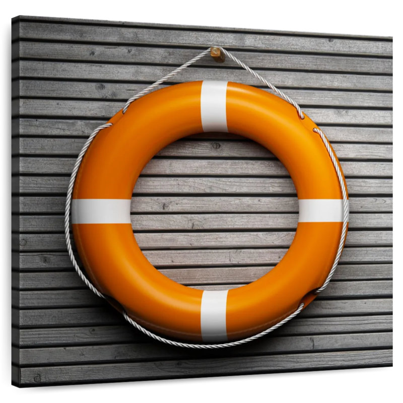 Orange Life Ring, 10" H x 10" W