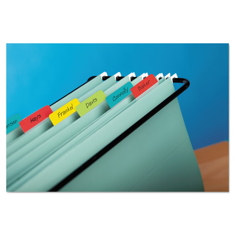 Post-it 2" Angled Filing Tabs in Assorted Primary Colors