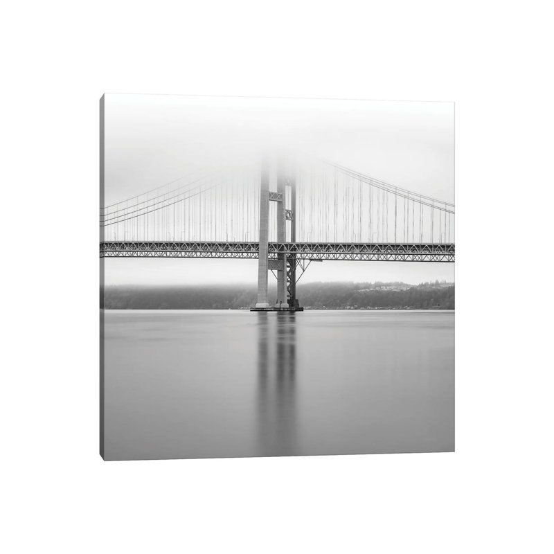 Narrows Bridge Monochrome by Louis Ruth - Wrapped Canvas Print, 93.98 cm H x 93.98 cm W x 3.175 cm D