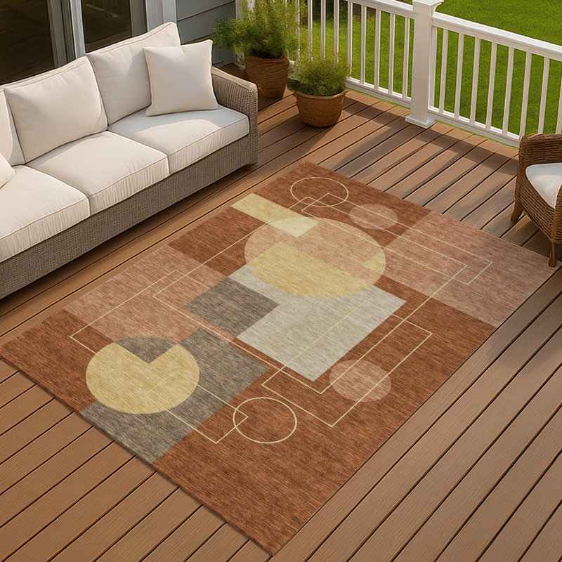 Tapis intérieur / extérieur lavable à la machine Chantille ACN2500, Paprika, 9 pi x 12 pi