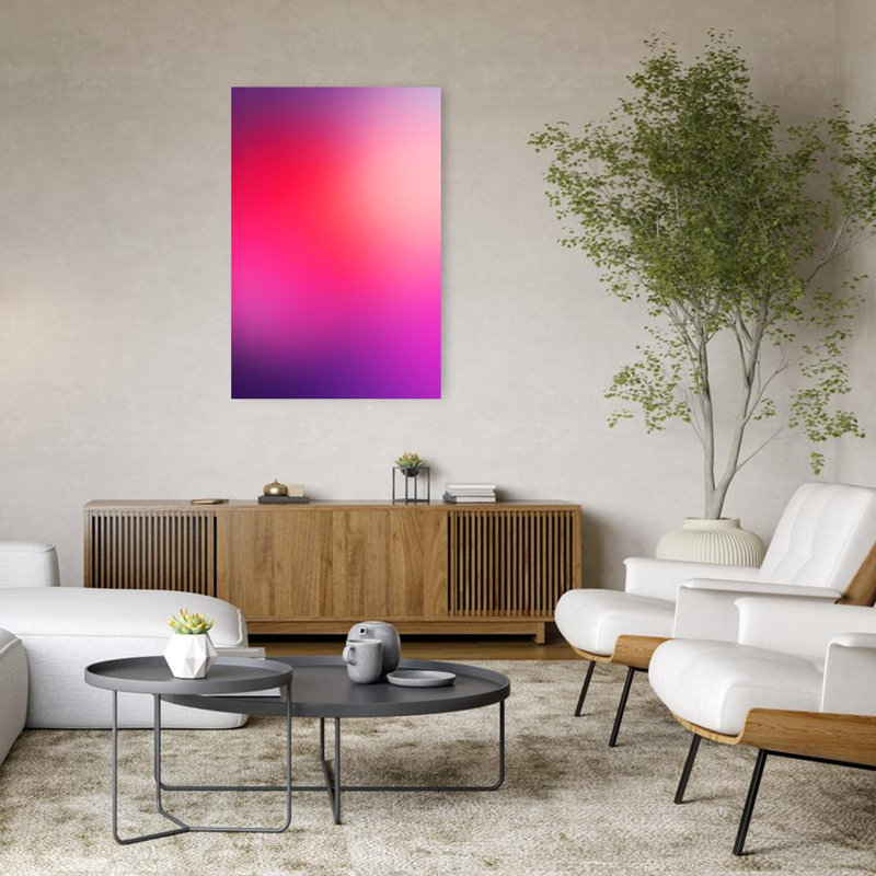 Abstrait, mélange de couleurs, abstrait, contemporain, violet, impression murale, 48" H x 32" W