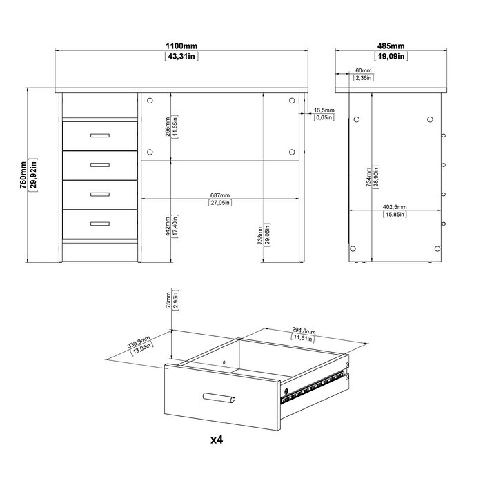 Orren Ellis Rushayne Desk & Reviews | Wayfair