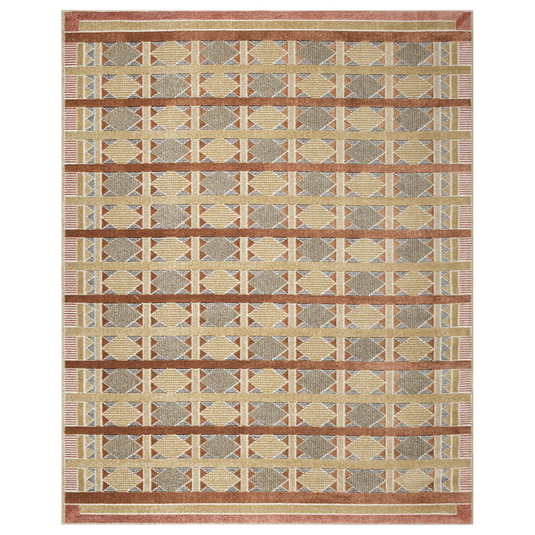 Maridee Rust Multicolor Modern Indoor Rug