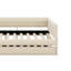 Lit plateforme tapissier pleine grandeur avec tablettes, bureau, lit gigogne et station de charge-263334901
