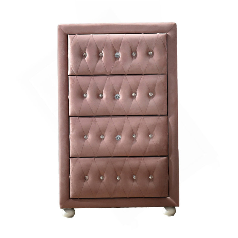 Commode rose à 4 tiroirs
