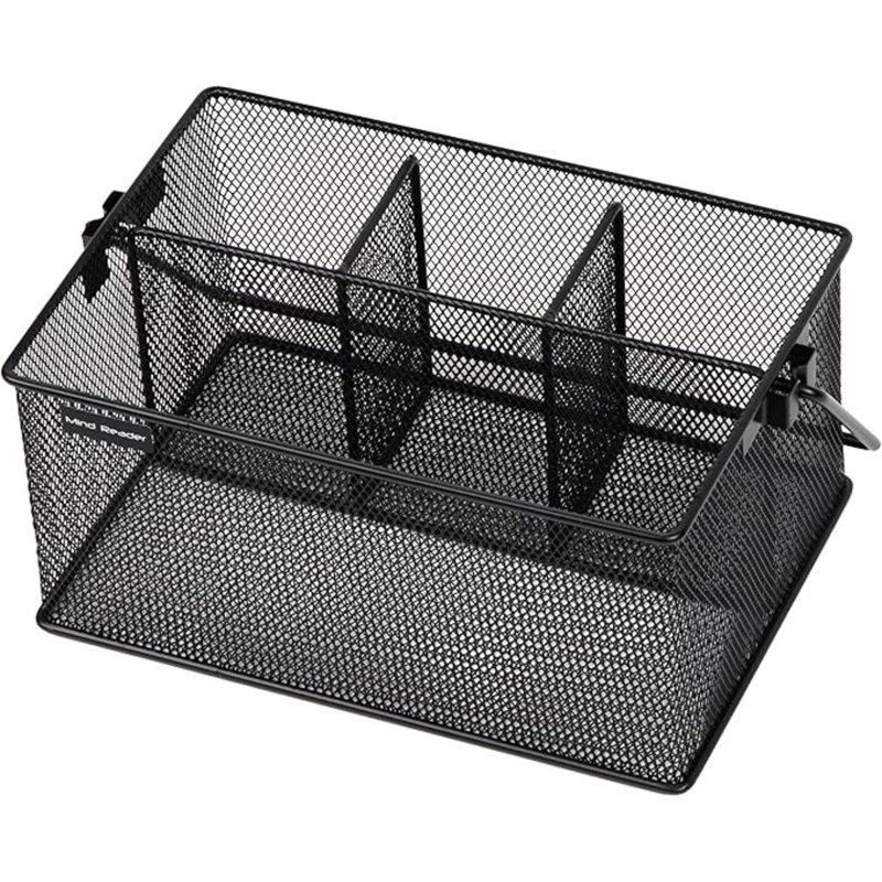 Porte-ustensiles, range-ustensiles, panier, porte-ustensiles, cuisine, treillis métallique, L 10 po x l 7 po x H 4,75 po, noir
