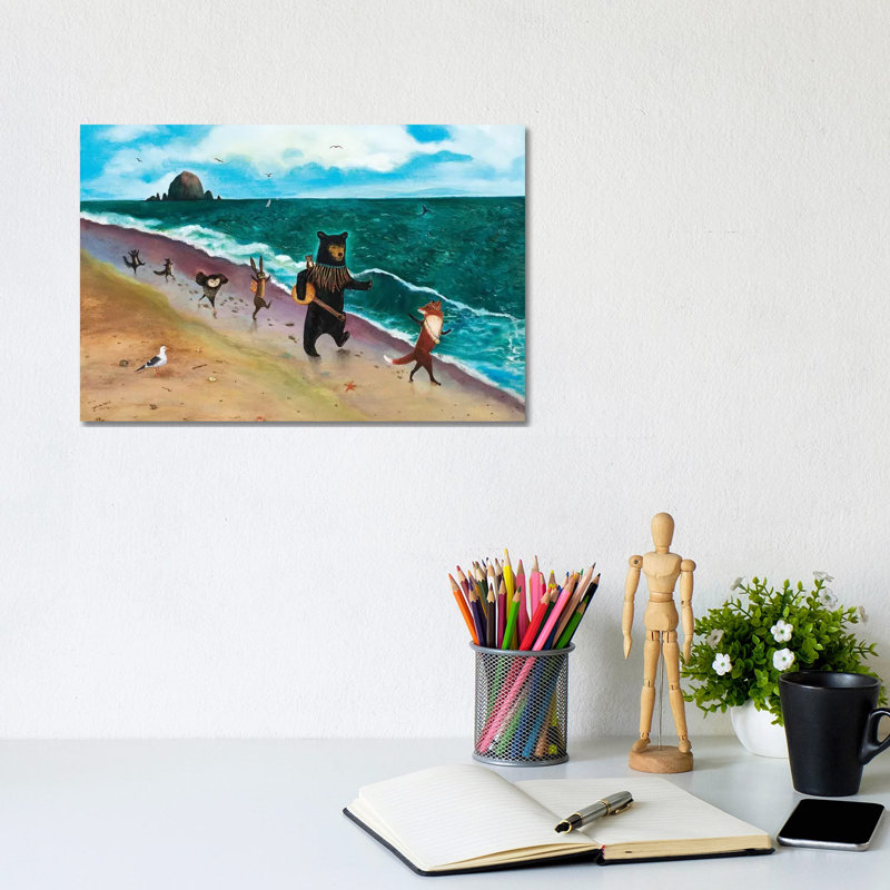 Beach Day! by Jahna Vashti - Wrapped Canvas Print, 20.32cm H x 30.48cm W x 1.905cm D