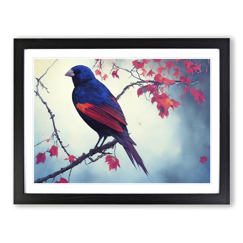 Incomparable Bird - Single Picture Frame Print, Black, 46cm H x 64cm W x 2cm D