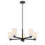 Lustre 5 lumières Aldegonde en noir mat-129437296