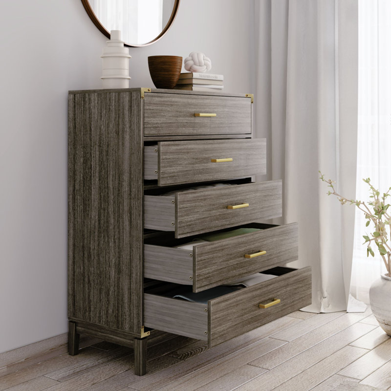 Commode 5 tiroirs Aydin, Argile