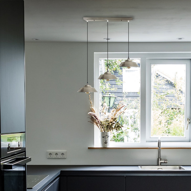 Fulks 3 - Light Black Kitchen Island Pendant
