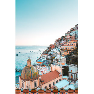 amalfi coast vintage travel poster