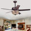 Ventilateur de plafond en cristal à 5 pales de 48 po avec ensemble d'éclairage inclus-31762024