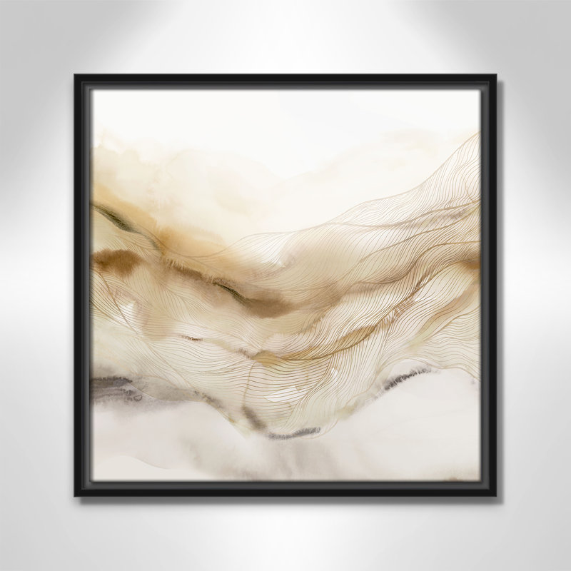 «Line Haze I» par Isabelle Z, Noir, H 17,5 po x l 17,5 po