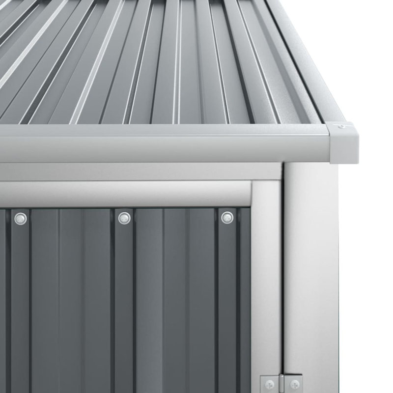 Aliaksej  Garden Tool Shed Grey 88x89x161 cm Galvanised Steel, Grey 