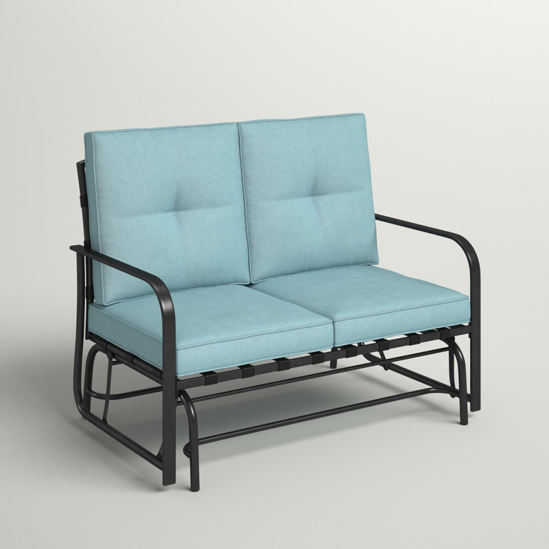 Bindman Powder Coated Aluminum Outdoor Glider, Blue