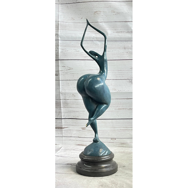 Nude Proportionally Exaggerated Female Figure Bronze Fertility Sculpture Statue