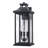 19.5 In. Black Outdoor Wall Lantern With Tempered Glass Shade