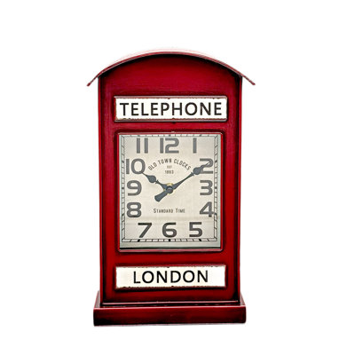 London Telephone Table Clock