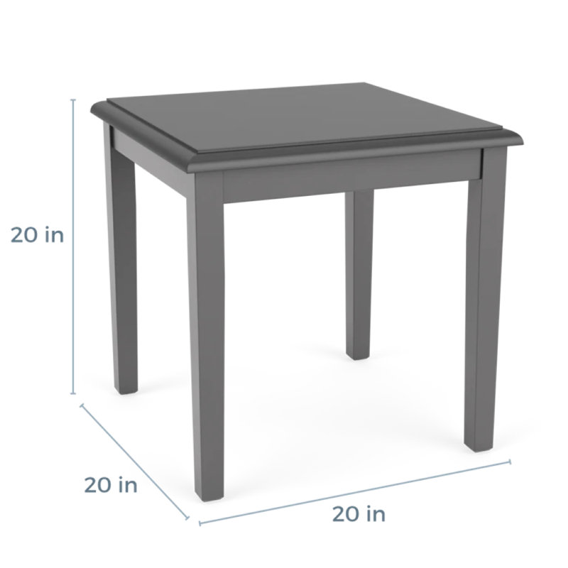 Table de bout en bois massif Amherst, Bois gris