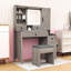 Meuble-lavabo élégant avec miroir, lumières DEL, station de charge et tiroirs-390598836