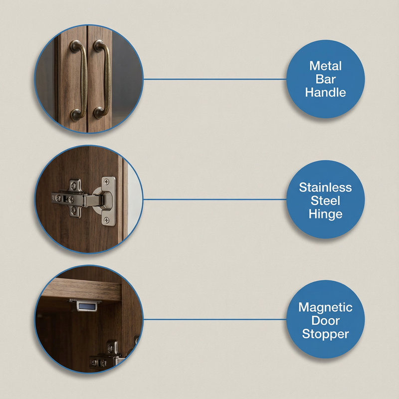 Black Tall Bathroom Storage Cabinet – Versatile Organizer with Adjustable Shelf