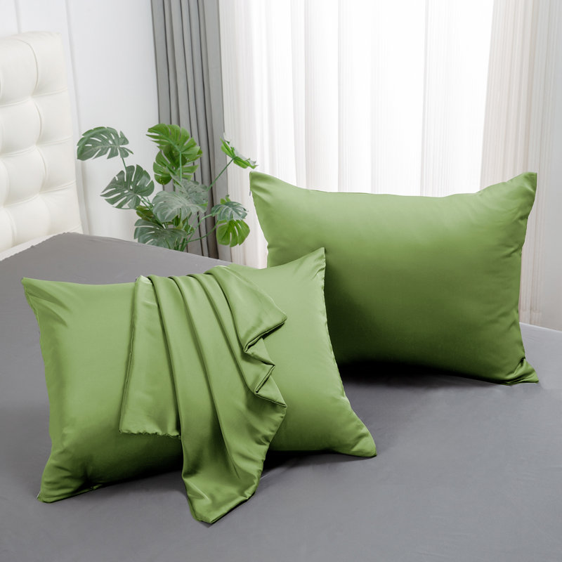 Ensemble de 2 taies d'oreiller en soie 100% 6A Smooth Respirant, Taies d'oreiller grandes, Ton mousse