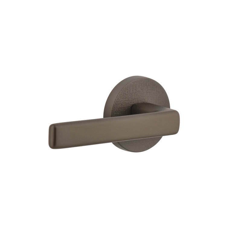 Viaggio Circolo Linen Texture Rosette Double Dummy with Lusso Lever