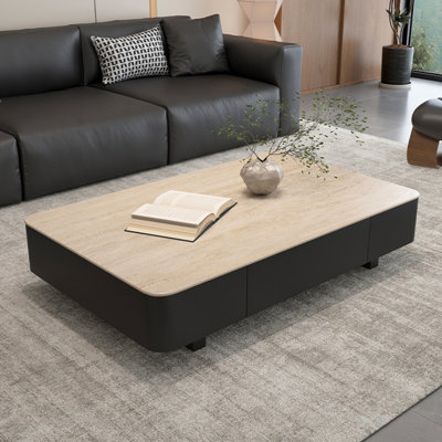 Retro Rectangular Rockboard Coffee Table