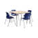Dailey-" Lola Set 42" L Square Breakroom Table and Chair Set