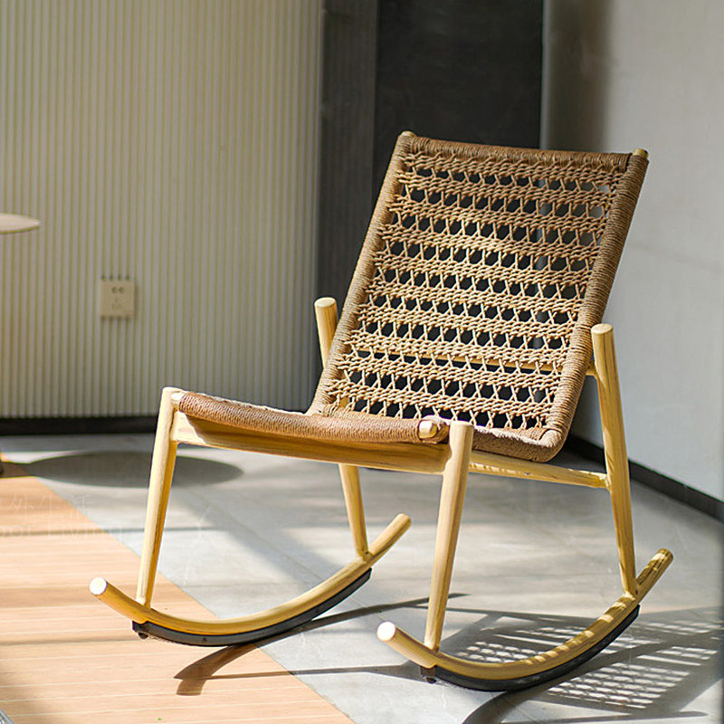 Chaise berçante moderne en aluminium PE