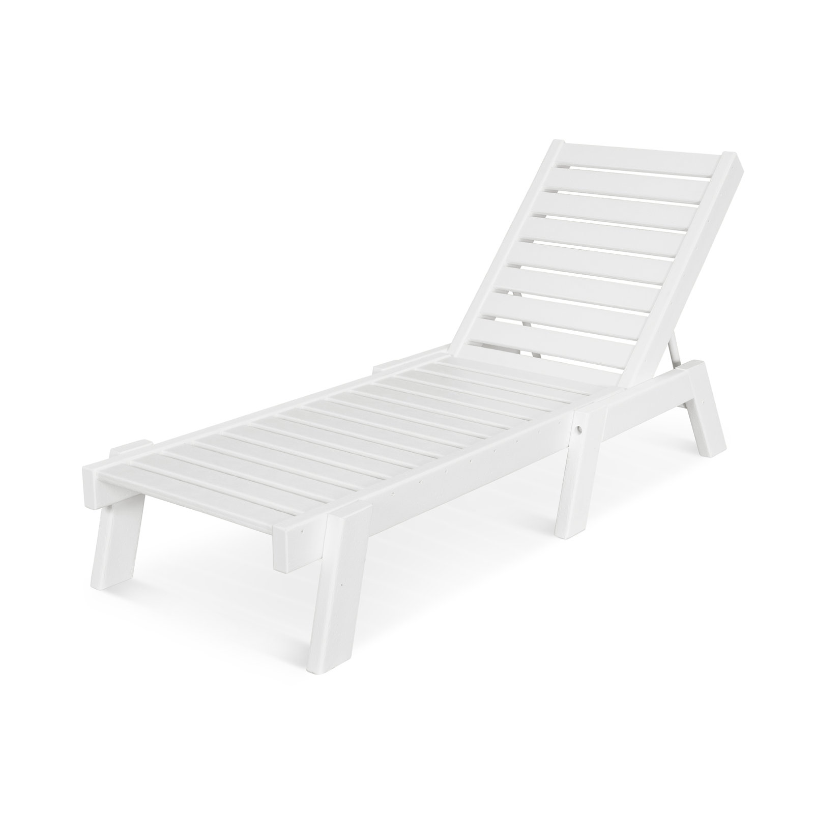 POLYWOOD® Captain 25" Patio Chaise Lounge, White
