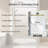 Frameless Double Sliding Shower Door 44-48 "W X 74" H, 5/16 "(8Mm) Tempered Glass, Explosion Proof Film, Stainless Steel Handle, Square Tube Track, Brushed Gold-124018303