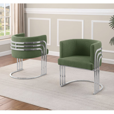 Chaises d'appoint à pieds de traîneau avec tissu en fourrure de nounours et structure chromée