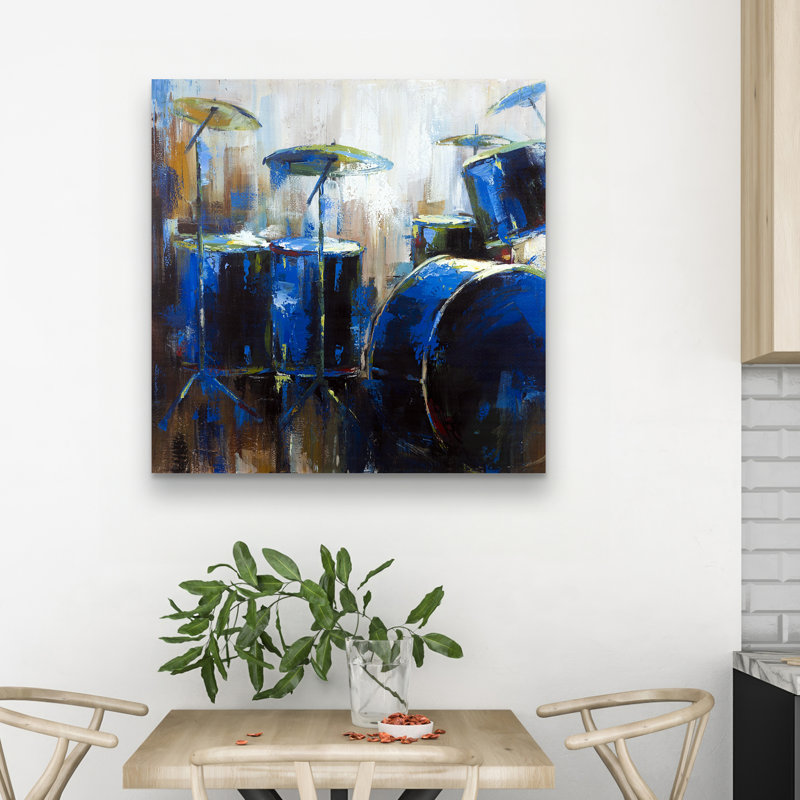 Asbtract drums - 32"x32" art on canvas