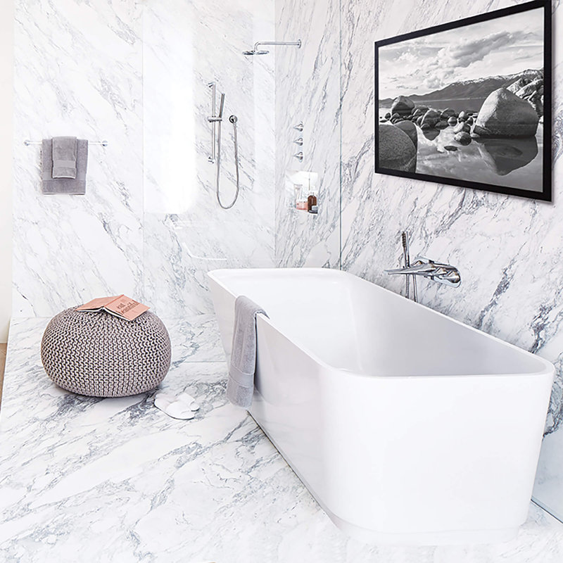 Modulus 72" x 32" Free Standing Soaking Acrylic Bathtub 