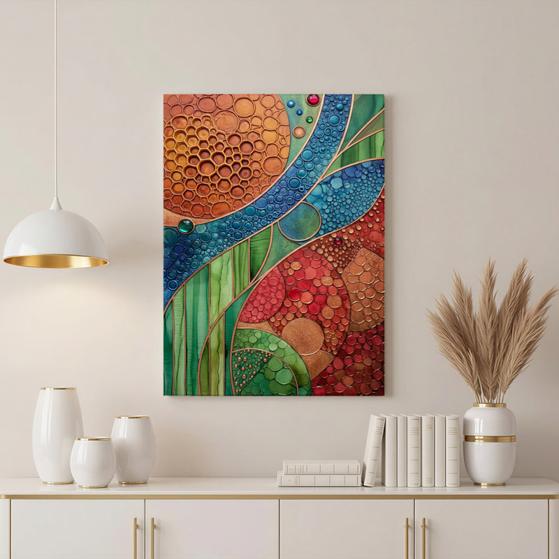 «Gallery Wrap», art mural sur toile pour le salon, la chambre à coucher, le bureau ou le vestibule - décoration murale décorative avec motif abstrait