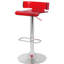Tabouret pivotant rouge et réglable sur 360 degrés - Élégant pour tout espace