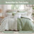 Comfortable Sage Green Bedding Sets, Polyester Texture For Modern Home