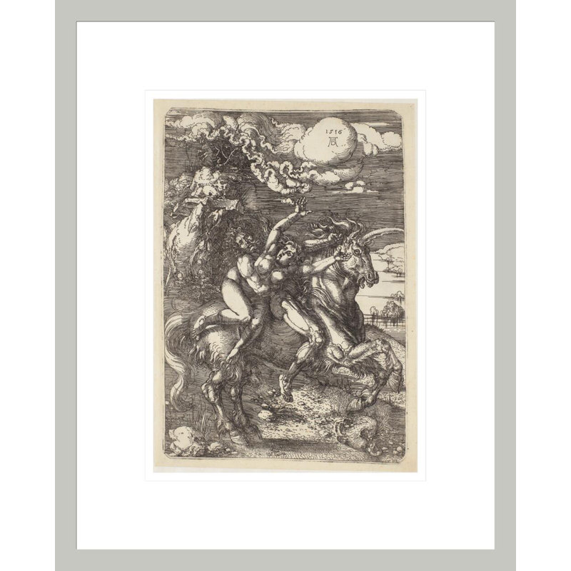 «Abduction of Proserpine on a Unicorn» par Albrecht Dürer, impression giclée sur cadre, H 16,75 po x l 13,52 po