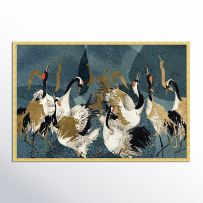 Crane Love Print by Oliver Gal