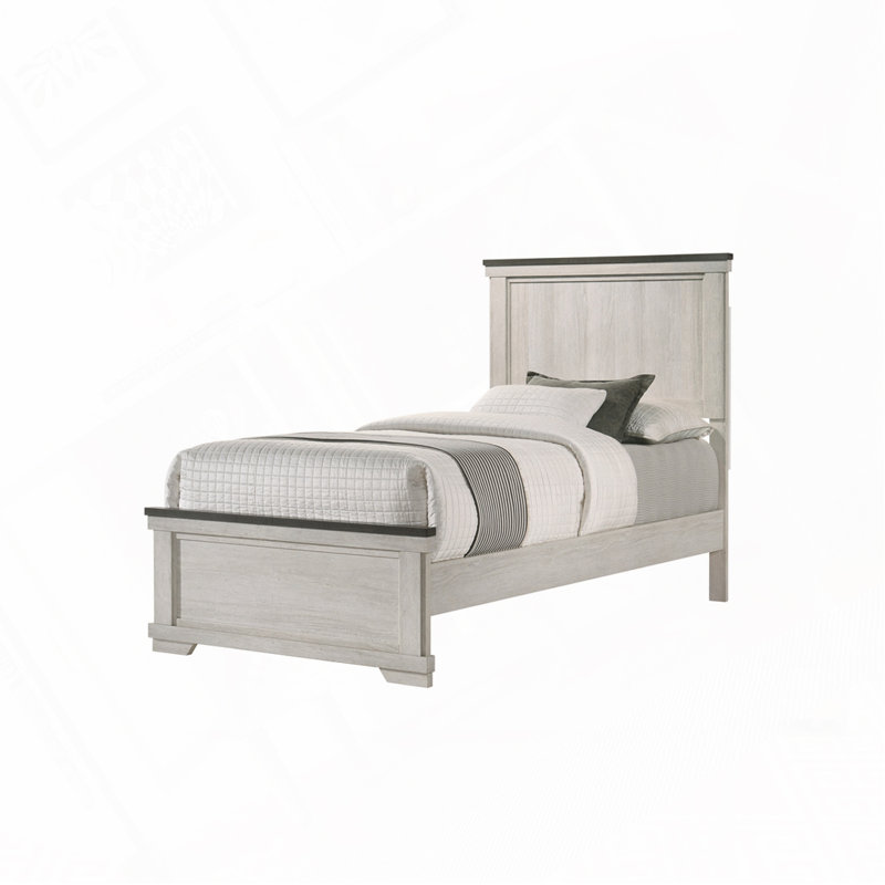 Lit simple en bois