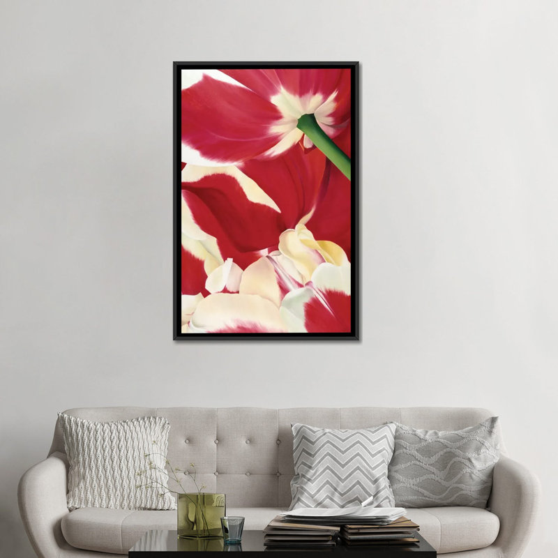 «Flower Dream», impression sur toile, H 26 po x l 18 po x P 1,5 po, Toile avec cadre noir, Pas de tapis