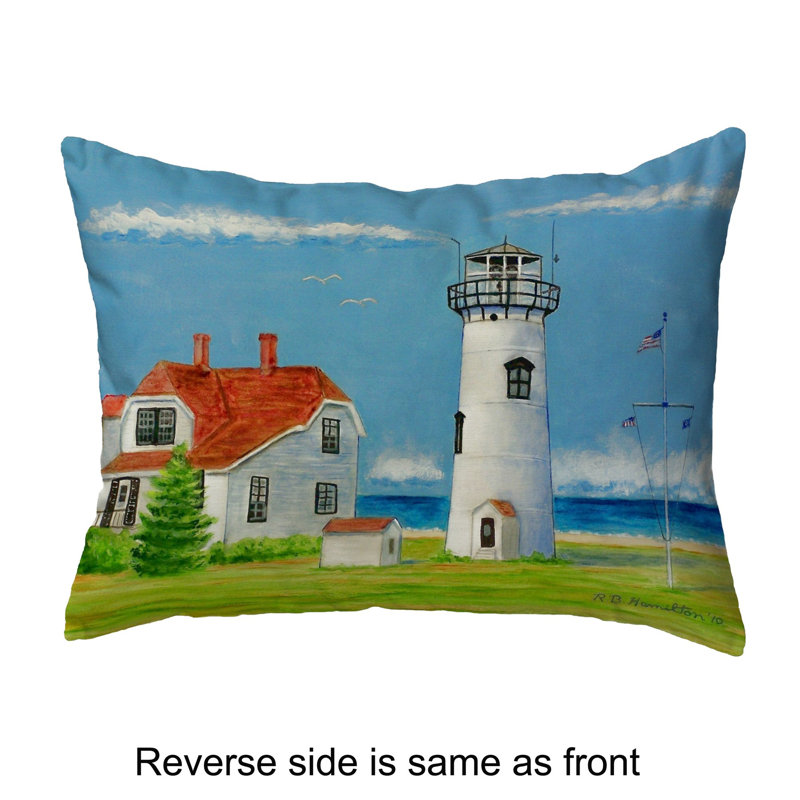  Chatham Ma Lighthouse Outdoor Rectangular Pillow Cover & Insert