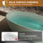 Baignoire îlot KAKUSIGA 61 po en résine effet pierre, baignoire moderne en surface solide avec trop-plein et bonde escamotable/PC2130390