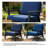 Montelongo Solid Teak Wood Outdoor Lounge Chairs With Cushions-995016247-995016240