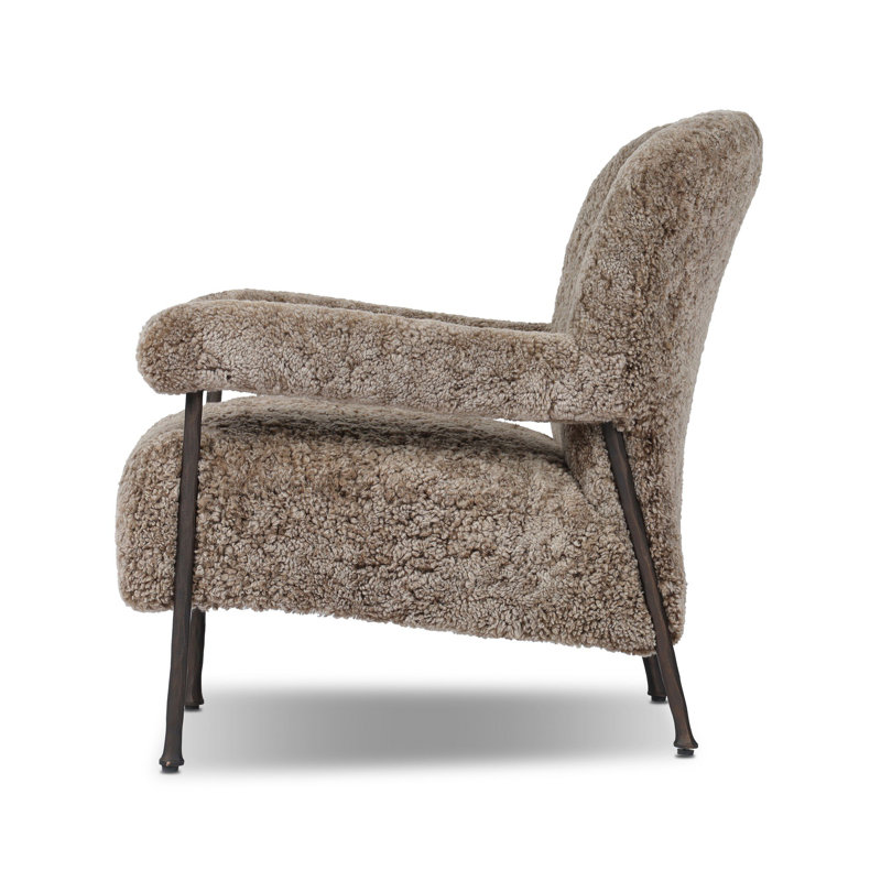 Gabriette Chair-Taupe Shearling, Taupe Shearling